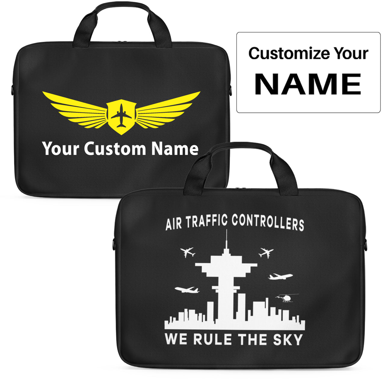 Air Traffic Controllers - We Rule The Sky Designed Laptop & Tablet Bags