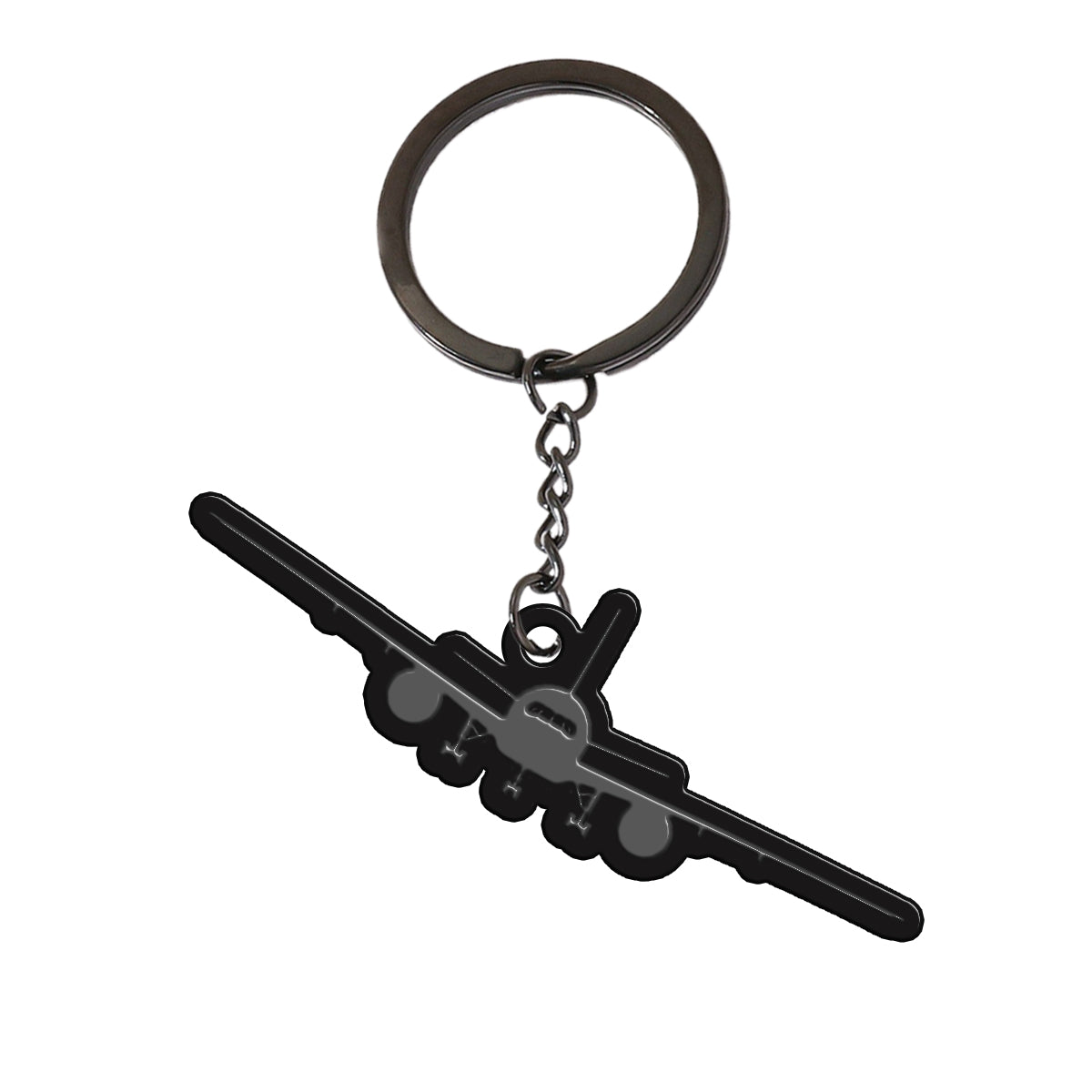 Boeing 777 Silhouette Designed Hollow Key Chains
