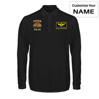 Thumbnail for Retro Piper PA-28 Designed Long Sleeve Polo T-Shirts