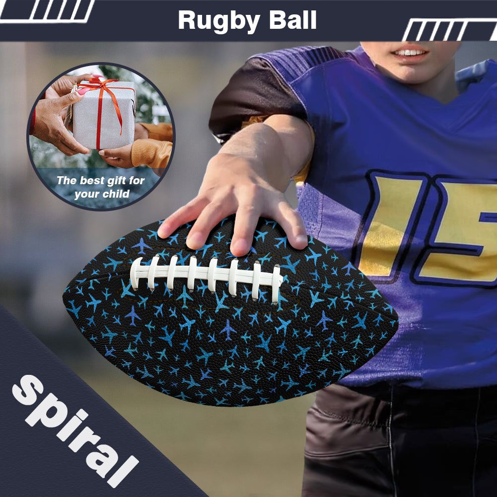 Many Airplanes Black Designed Rugby