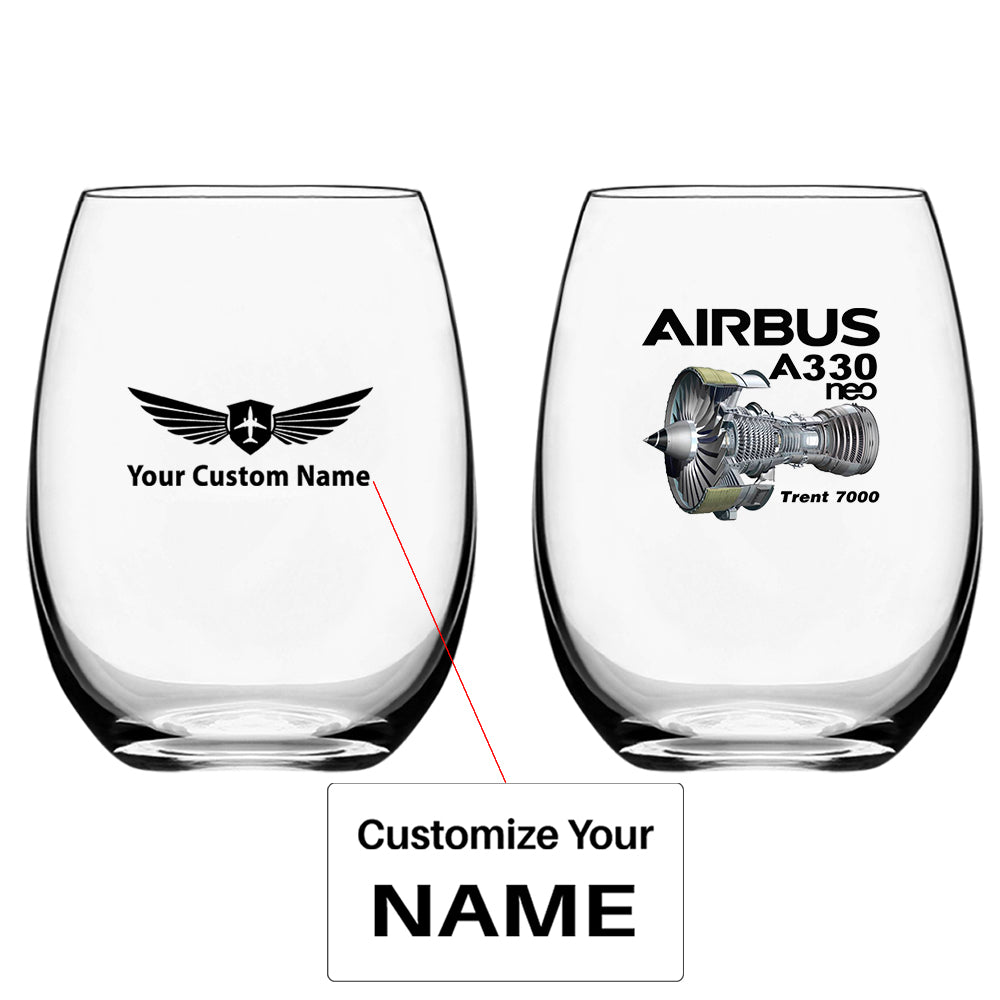 Airbus A330neo & Trent 7000 Designed Water & Drink Glasses