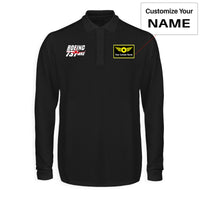 Thumbnail for Amazing Boeing 737 Max Designed Long Sleeve Polo T-Shirts