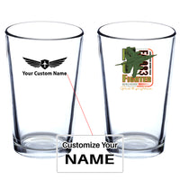 Thumbnail for Fighter Machine Designed Beer & Water Glasses