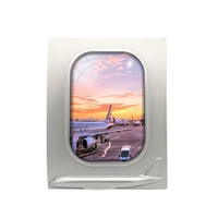 Thumbnail for Airport Photo During Sunset Designed Airplane Window Photo Frame