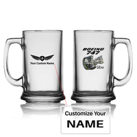 Thumbnail for Boeing 747 & GENX Engine Designed Beer Glass with Holder