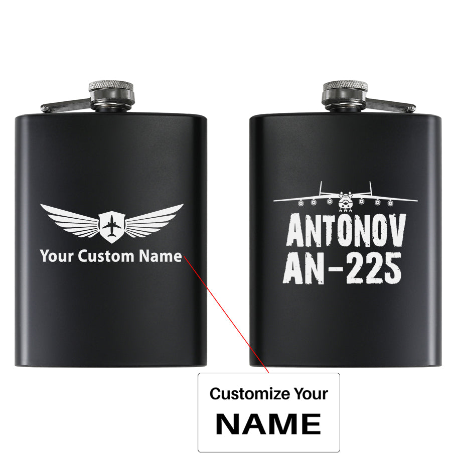 Antonov AN-225 & Plane Designed Stainless Steel Hip Flasks