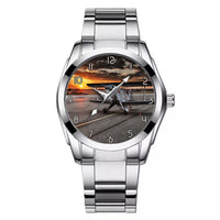 Thumbnail for Beautiful Show Airplane Designed Stainless Steel Band Watches