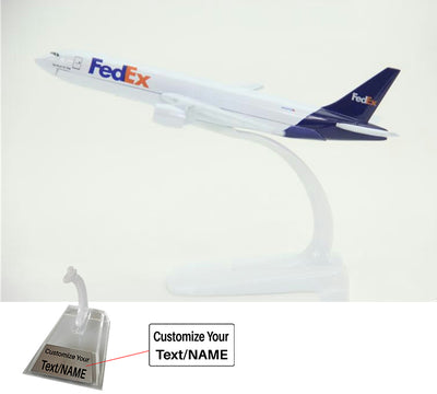 FedEx Boeing 777 Airplane Model (20CM) aviation themed 16-18cm scale model aircraft, diecast metal.