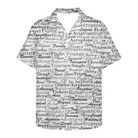 Thumbnail for Aviation Lovers Texts Designed 3D Hawaiian Shirts