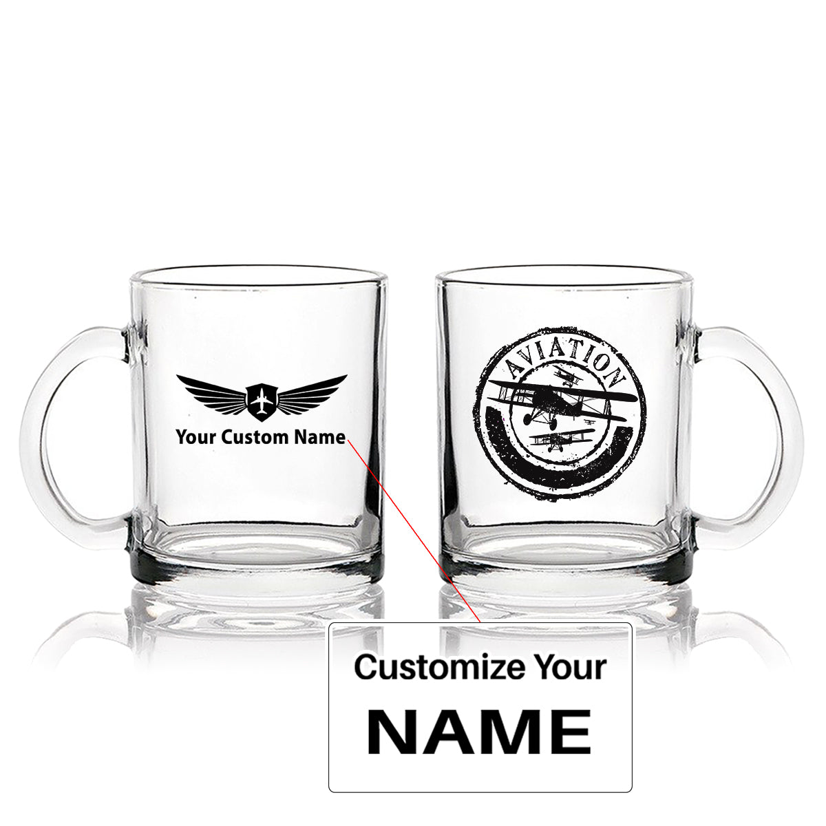 Aviation Lovers Designed Coffee & Tea Glasses