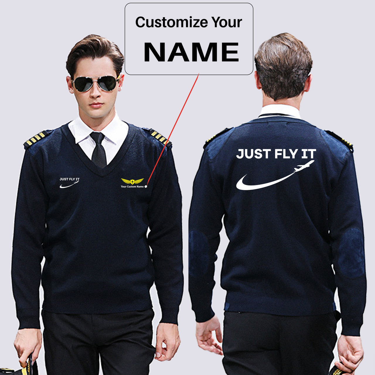 Just Fly It 2 Designed Wool Pilot Sweaters