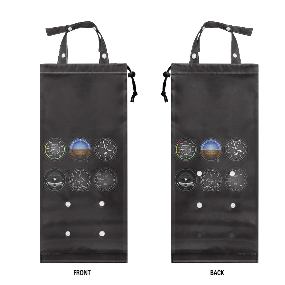 Airplane Instruments Designed Car Folding Garbage Bags