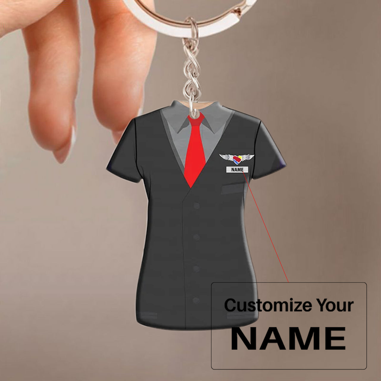 Southwest Airlines Uniform Acrylic Keychain