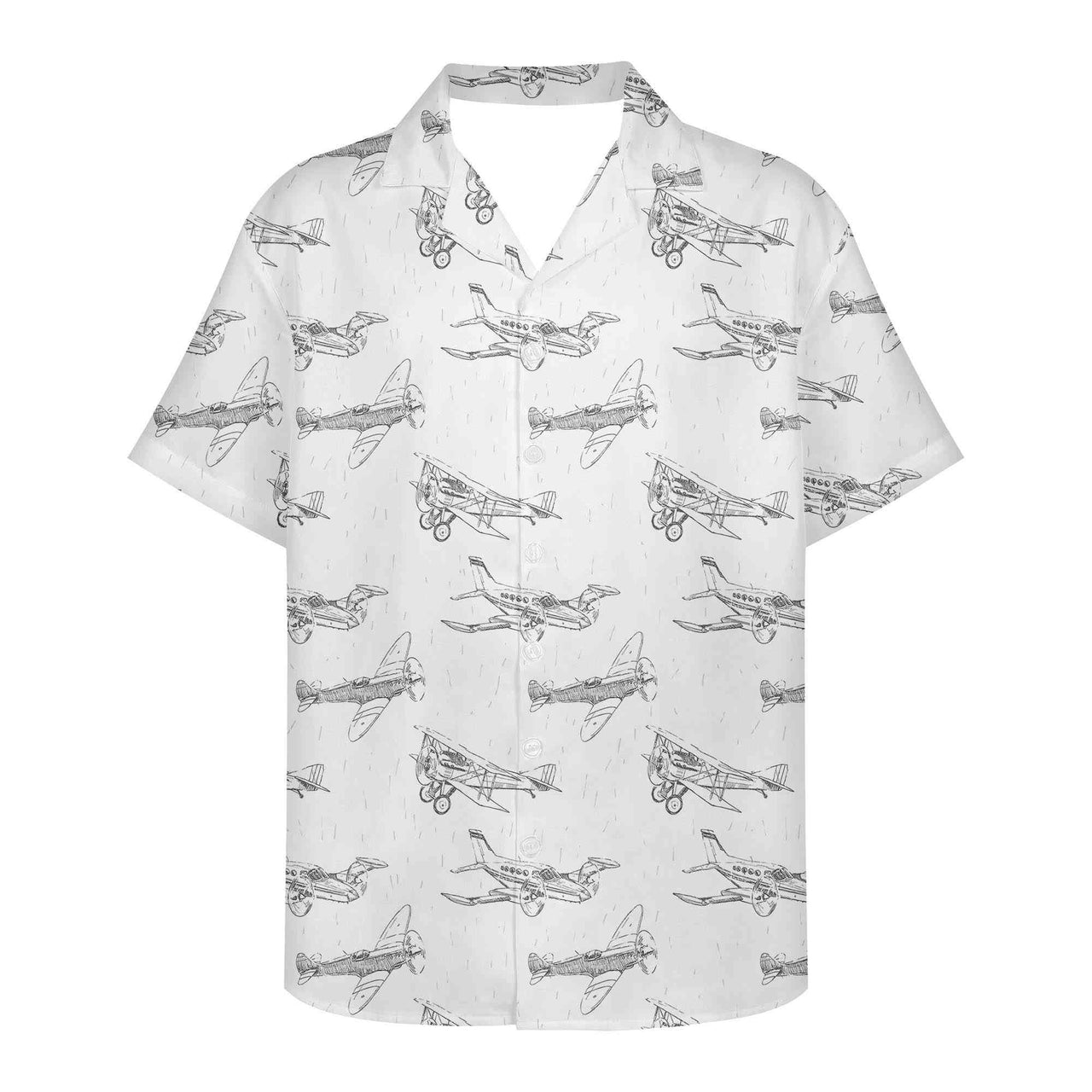 Super Aircrafts Designed 3D Hawaiian Shirts
