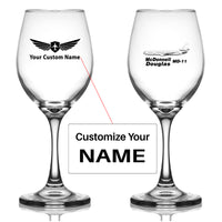 Thumbnail for The McDonnell Douglas MD-11 Designed Wine Glasses