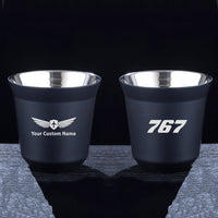 Thumbnail for 767 Flat Text Designed Double Wall Stainless Steel Coffee Mugs
