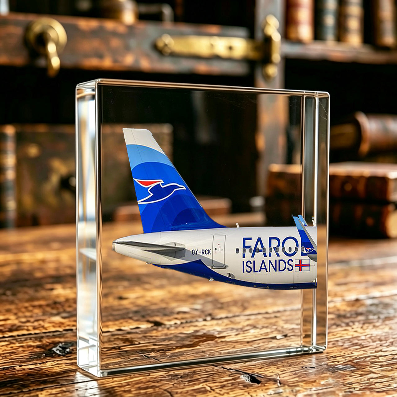 Atlantic airways Tail Logo Crystal Ornament