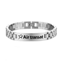 Thumbnail for Air Transat Airlines Designed Stainless Steel Chain Bracelets