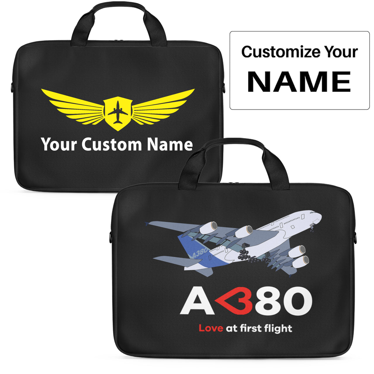 Airbus A380 Love at first flight Designed Laptop & Tablet Bags
