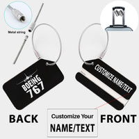 Thumbnail for Boeing 767 & Plane Designed Fashion Metal Luggage Tags