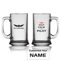 Thumbnail for Pilot (777 Silhouette) Designed Beer Glass with Holder