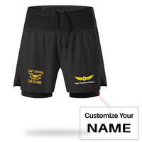 Thumbnail for Don't Disturb I'm Flying Designed Quick Dry Fitness Shorts