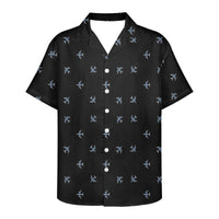 Thumbnail for Nice Airplanes (Black) Designed 3D Hawaiian Shirts