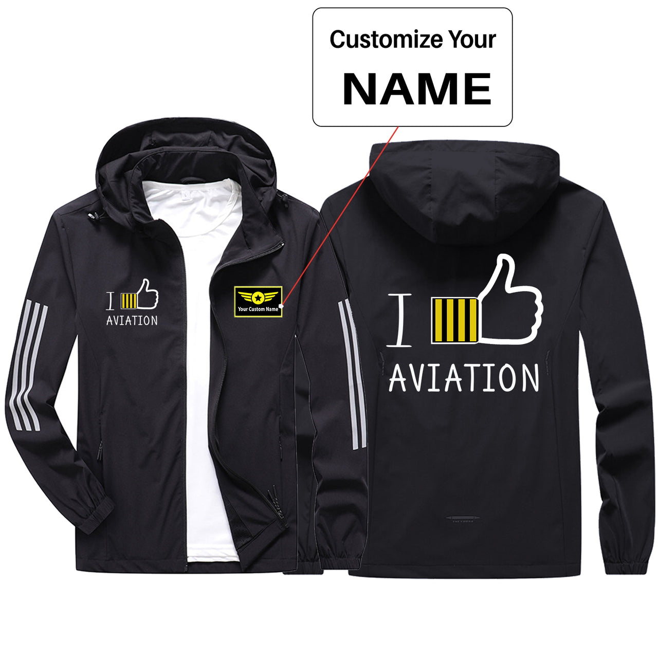 I Like Aviation Sport & Running Jackets
