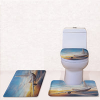 Thumbnail for Airliner Jet Cruising over Clouds Designed Toilet Seat Cover Three-piece Set