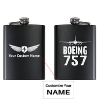 Thumbnail for Boeing 757 & Plane Designed Stainless Steel Hip Flasks