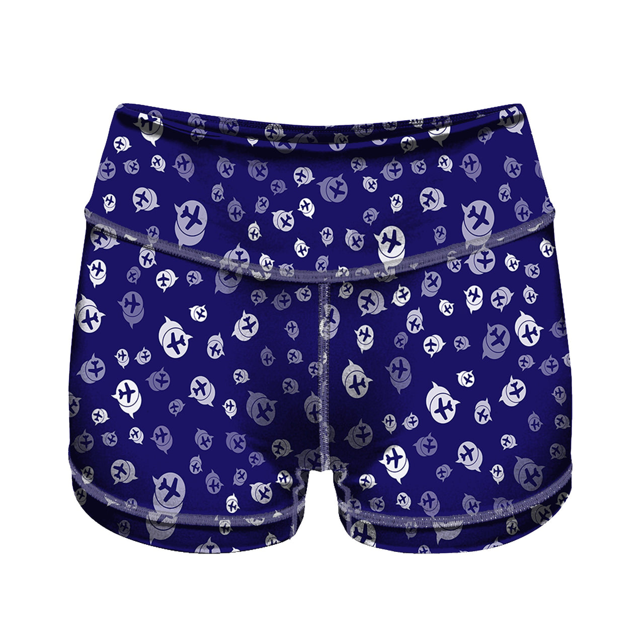 Airplane Notification Theme Designed Women Yoga Shorts Pants