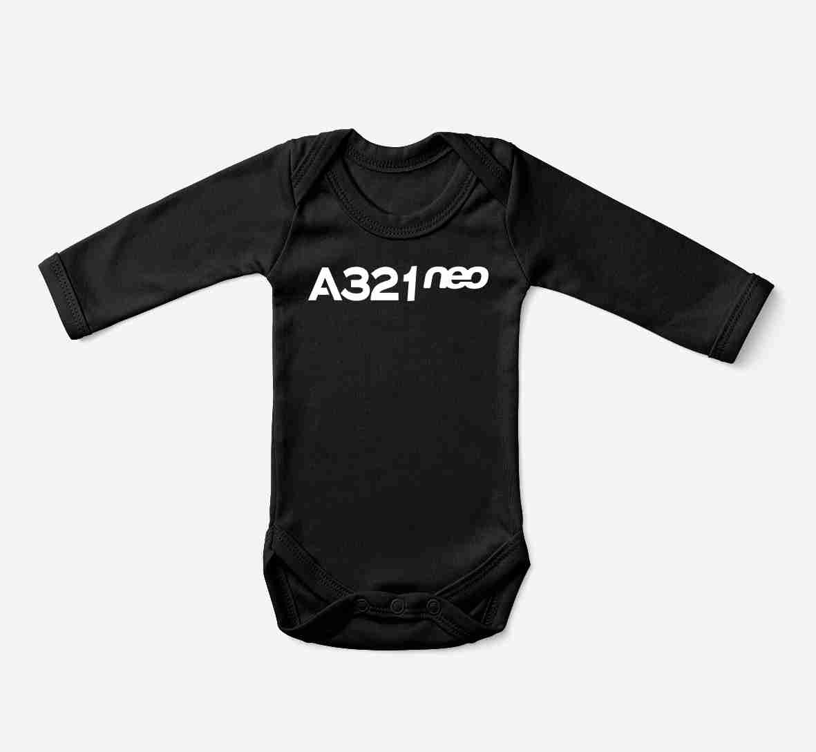 A321neo & Text Designed Baby Bodysuits