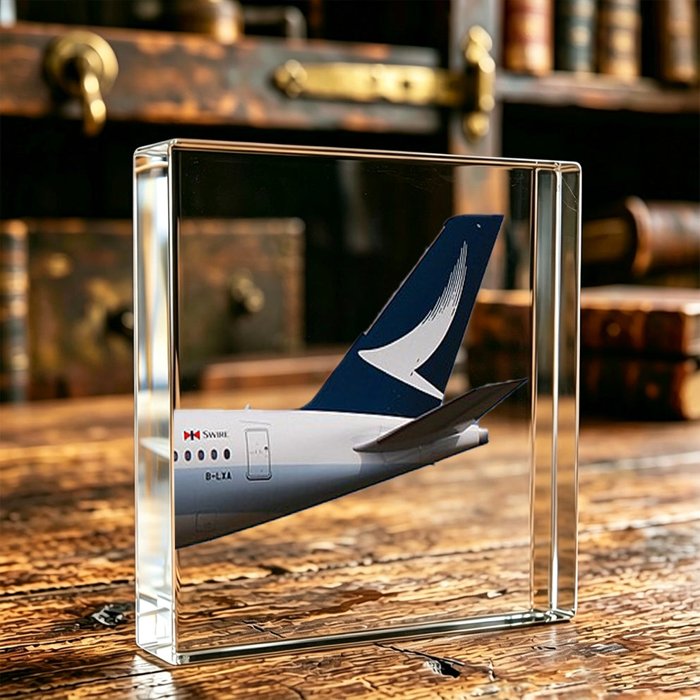 Cathay Pacific Airways Tail Logo Crystal Ornament