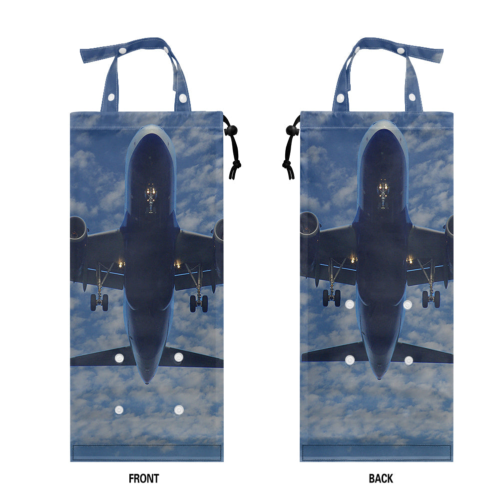 Airplane From Below Designed Car Folding Garbage Bags