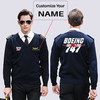 Thumbnail for Amazing Boeing 747 Designed Wool Pilot Sweaters