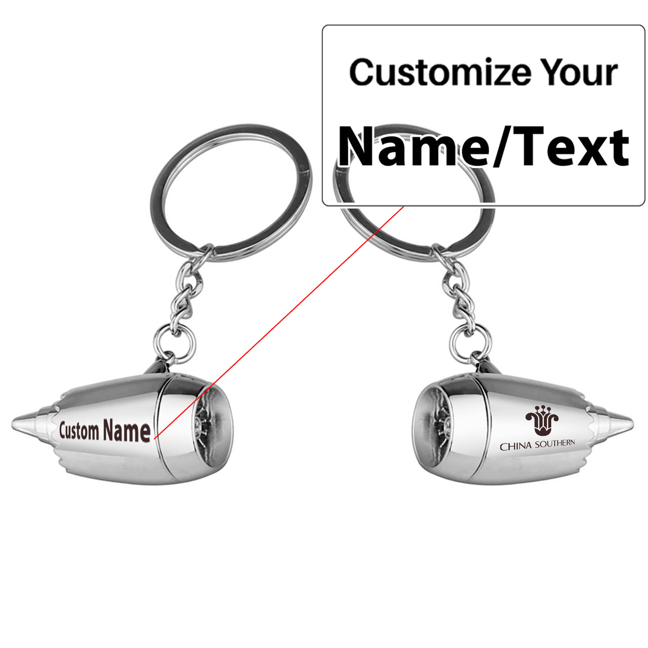 CHINA SOUTHERN Airlines Jet Engine Turbine Key Chains