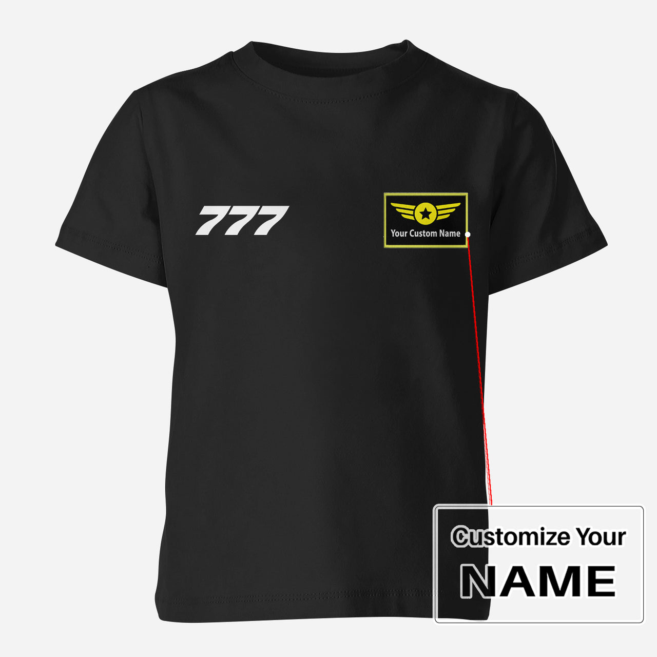 777 Flat Text Designed Children T-Shirts