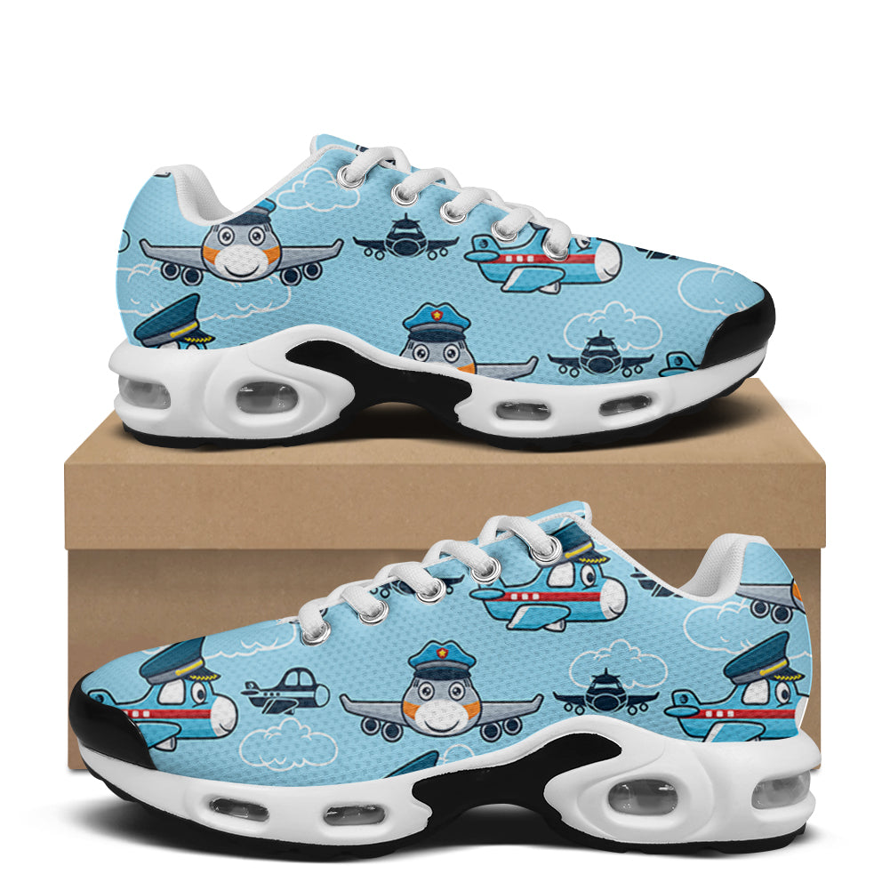 Cartoon & Funny Airplanes Designed Air Cushion Running Shoes