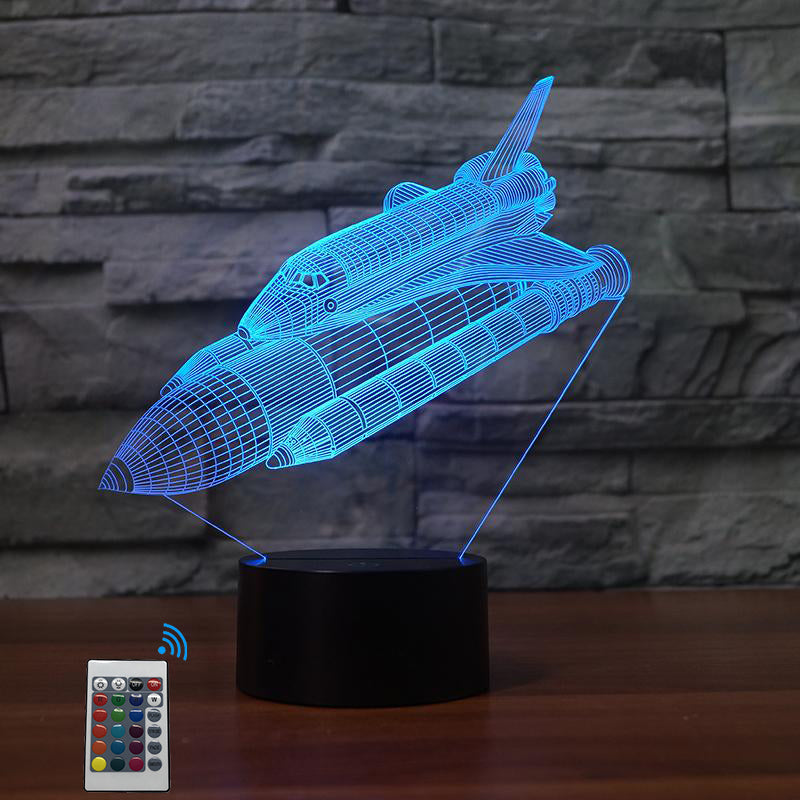 Space Shuttle Designed 3D Lamp