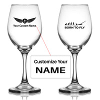 Thumbnail for Born To Fly Glider Designed Wine Glasses