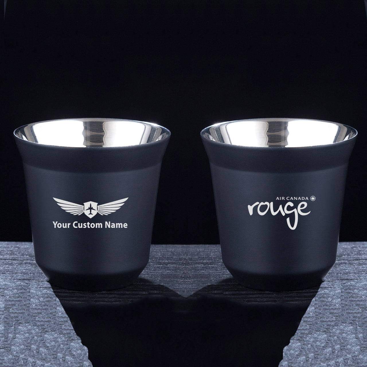 Air Canada rouge Airlines Designed Double Wall Stainless Steel Coffee Mugs