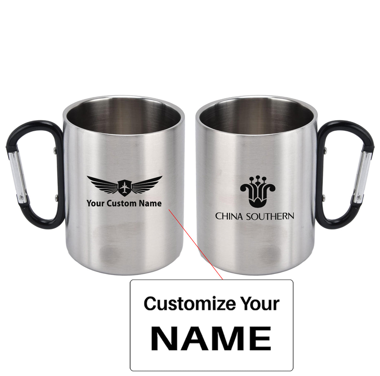 CHINA SOUTHERN Airlines Designed Stainless Steel Outdoors Mugs