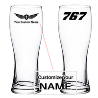 Thumbnail for 767 Flat Text Designed Pilsner Beer Glasses