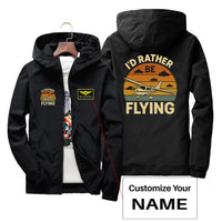 Thumbnail for Retro I'D Rather Be Flying Designed Thin Windbreaker Jackets