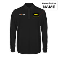Thumbnail for Spotter Designed Long Sleeve Polo T-Shirts