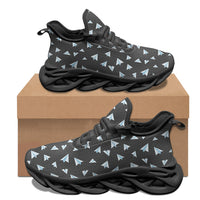 Thumbnail for Paper Airplanes (Gray) Designed Sports Running Jogging Shoes