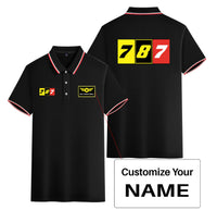 Thumbnail for Flat Colourful 787 Designed Stylish Polo T-Shirts (Double-Side)