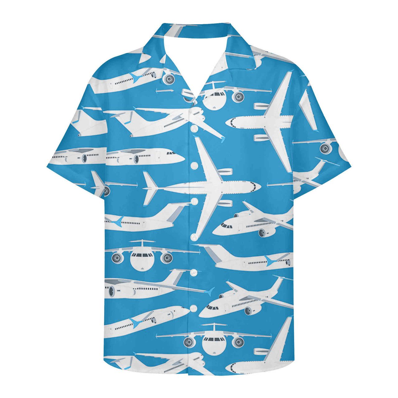 Big Airplanes Designed 3D Hawaiian Shirts