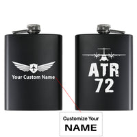 Thumbnail for ATR-72 & Plane Designed Stainless Steel Hip Flasks