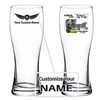 Thumbnail for Airbus A380 & GP7000 Engine Designed Pilsner Beer Glasses
